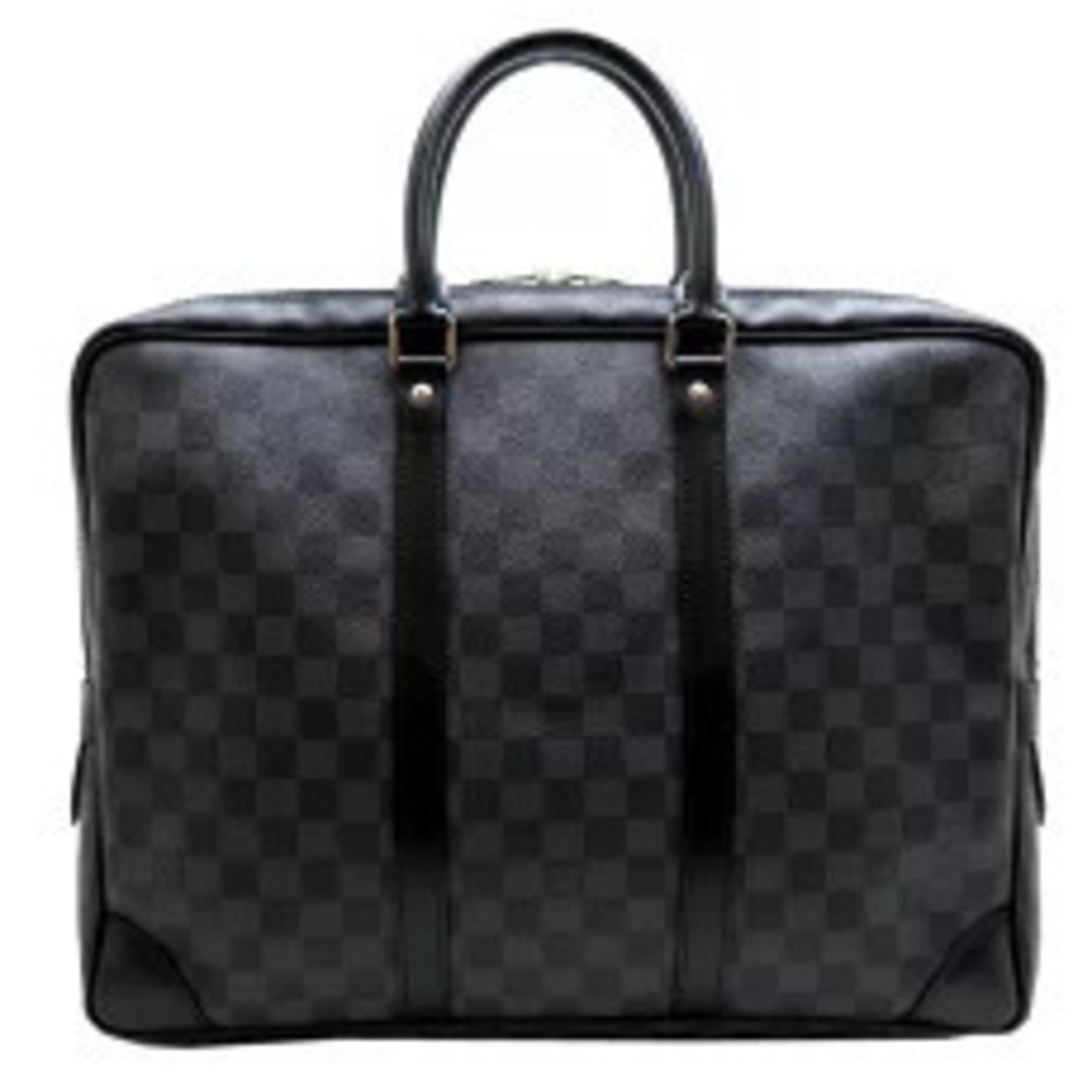Louis Vuitton Porte Graphite Voyage Damier Business Bag Black